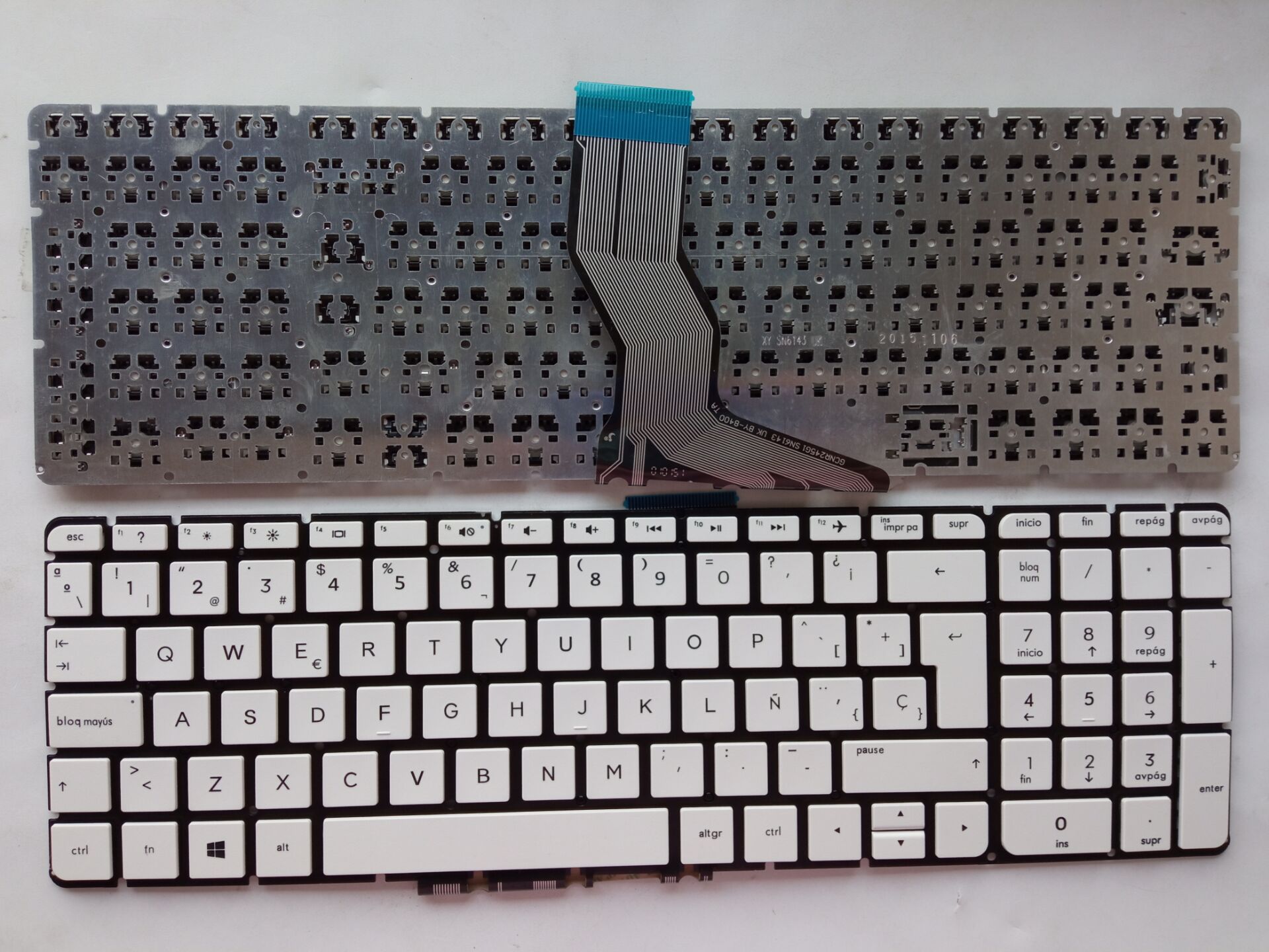 Picture of New Replacement Laptop Keyboard For HP 15-AB/15-BC WHITE SP Layout